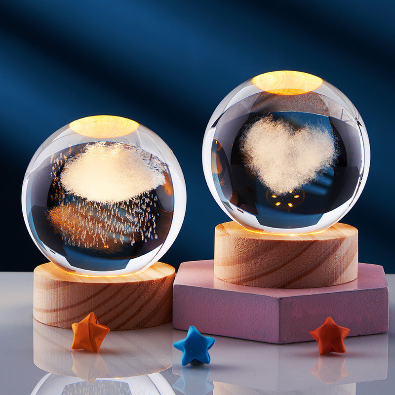 CrystalLight - 3D Kristall Nattlampa