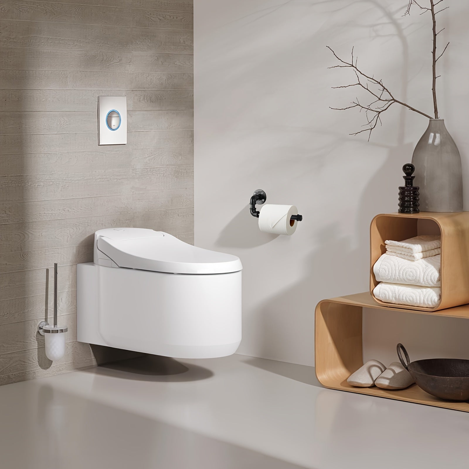 Industriell Toalettpapperhållare - För ett Stilrent Badrum