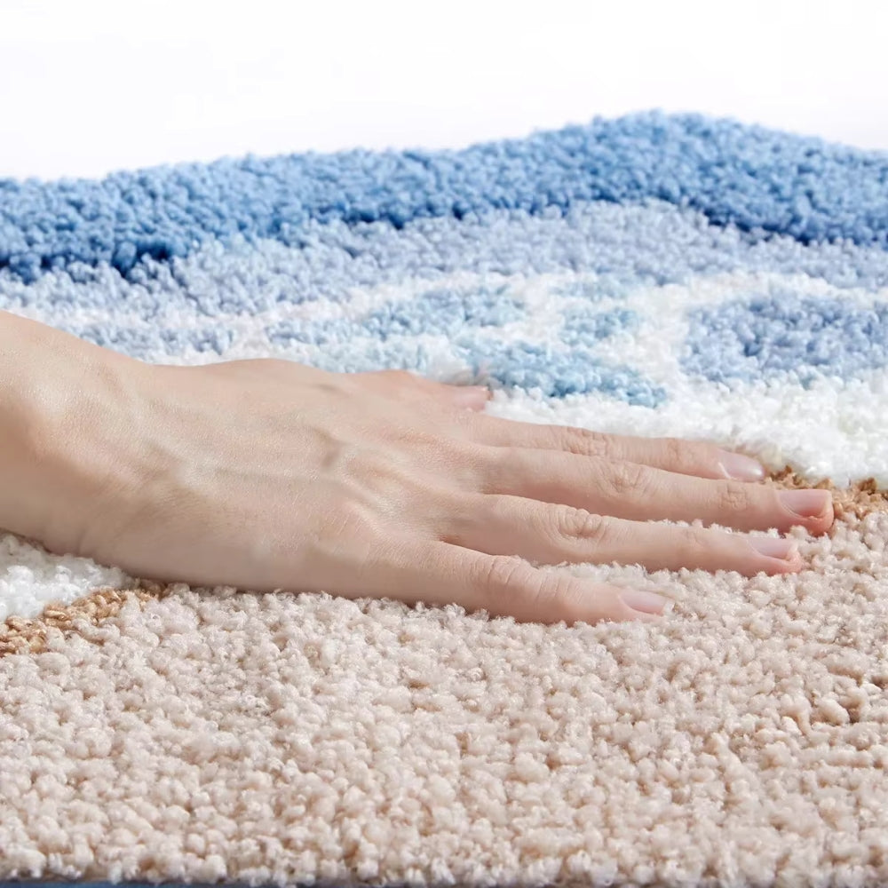 Seaside Ocean Waves Antiskid Bathroom Mat