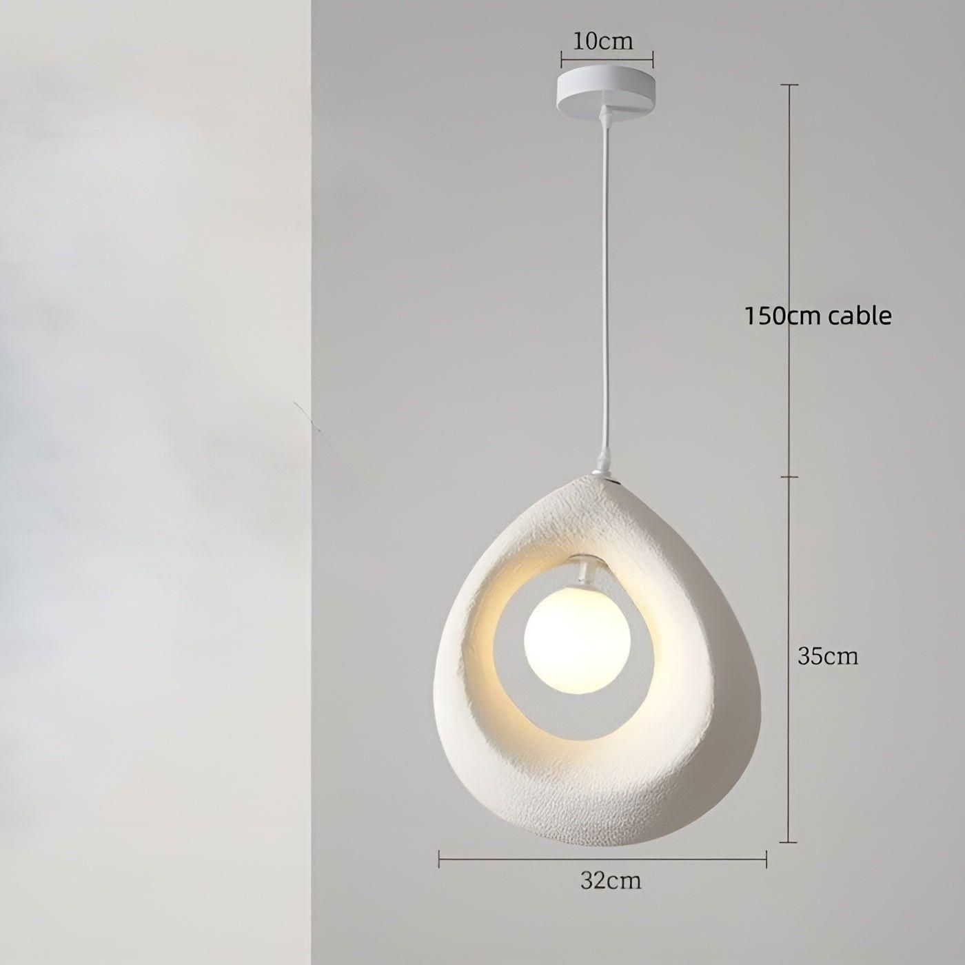 Pendellampa i Wabi-Sabi stil – Minimalistisk hängande lampa för vardagsrum och matplats