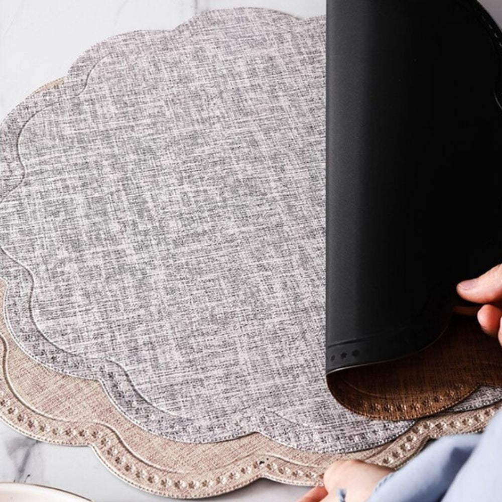 Tefat med vågig kant vattentålig