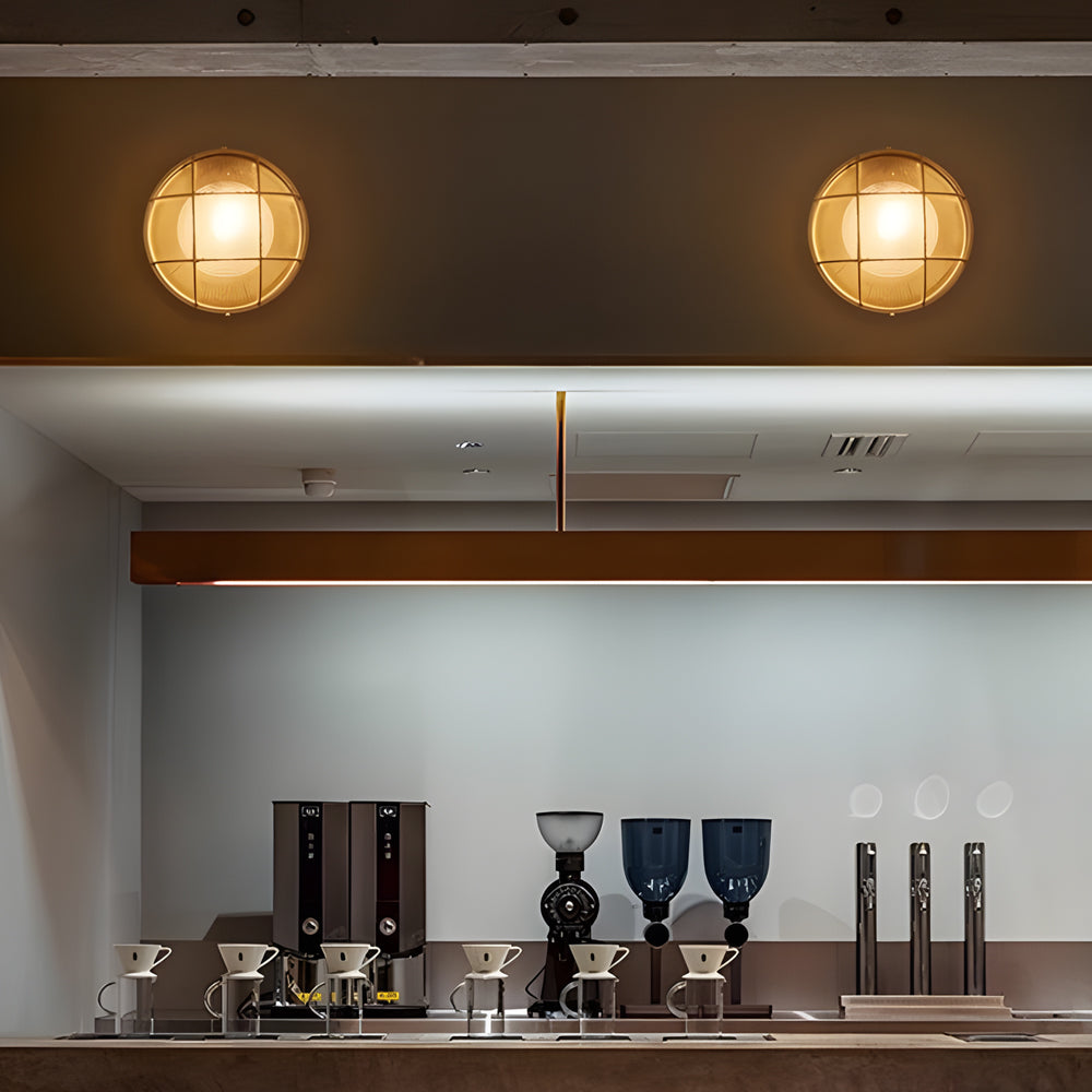 1-Ljuskälla Retro Industriell Oval/Rund Utomhusvägglampa