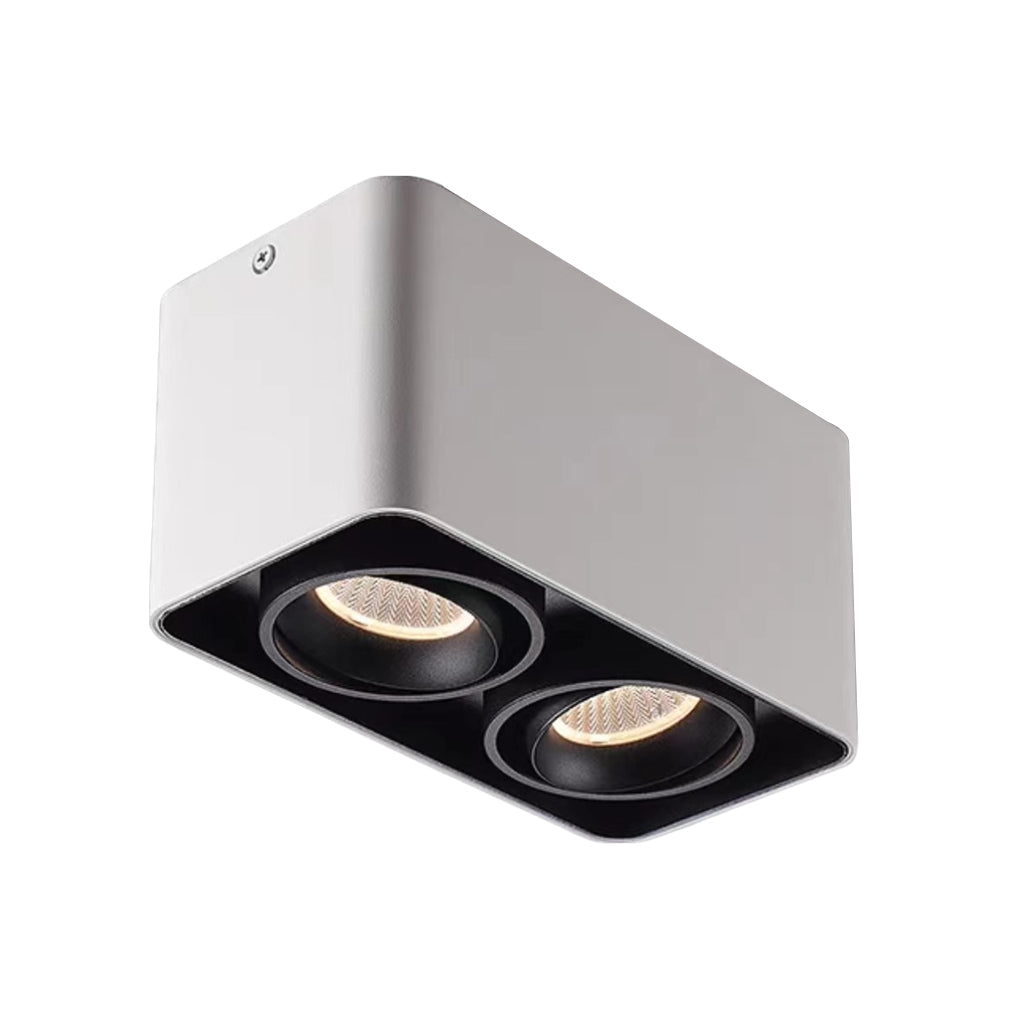 FlexiSquare - Dimbart LED Takrosettlampa med Justerbar Fyrkantig Lampfot