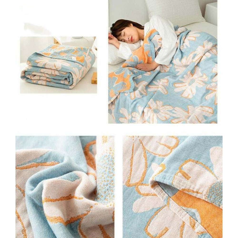 Sommarredo Daisy Bomullspläd