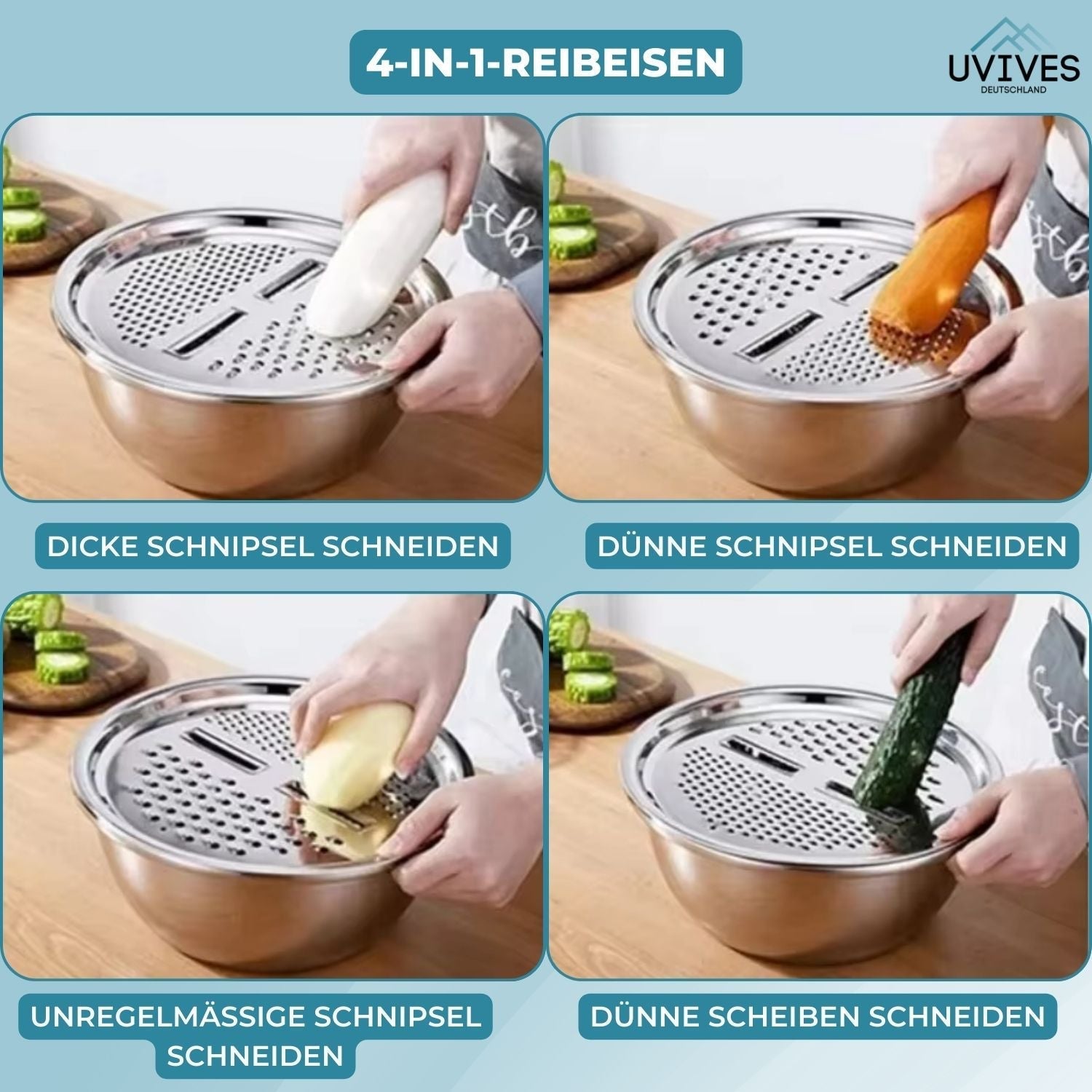 Carvallo - 6-i-1-bassäng i rostfritt stål