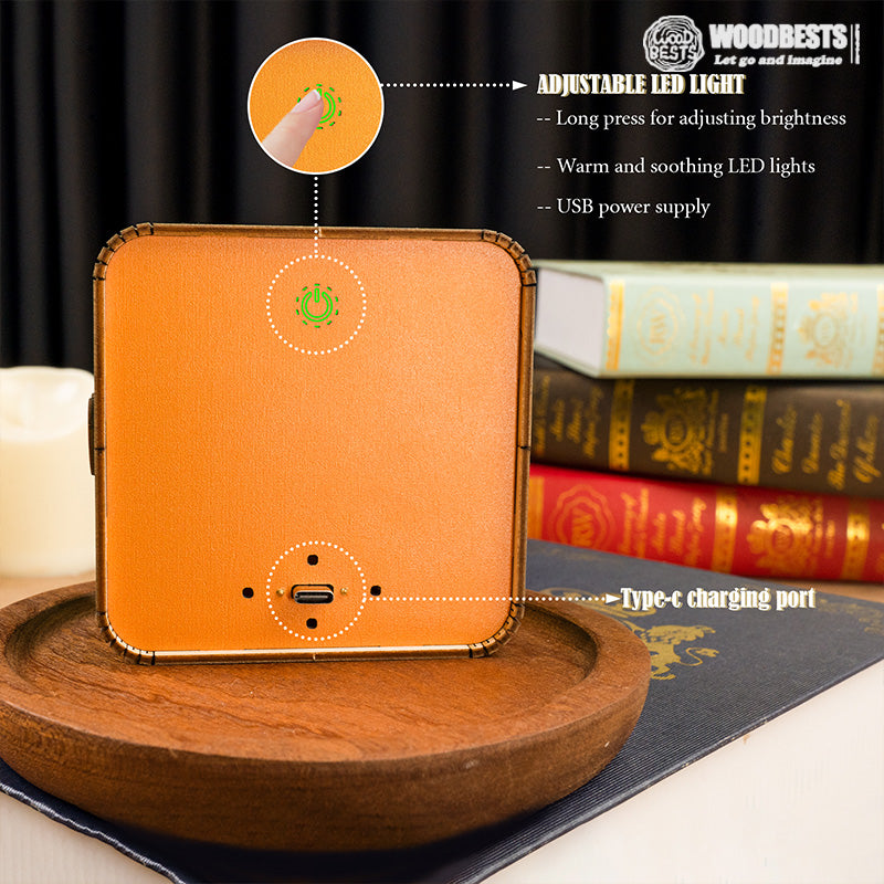 Atmosfärisk 3D Julhus Lampa Skala - Varm LED Ljus och Unik Dekoration