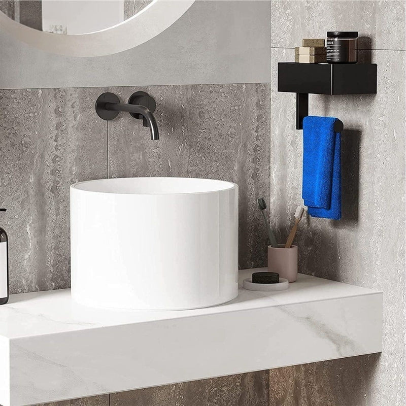 ShelfMate - Toalettpapperhållare med förvaringsutrymme och bricka för badrumsorganisation