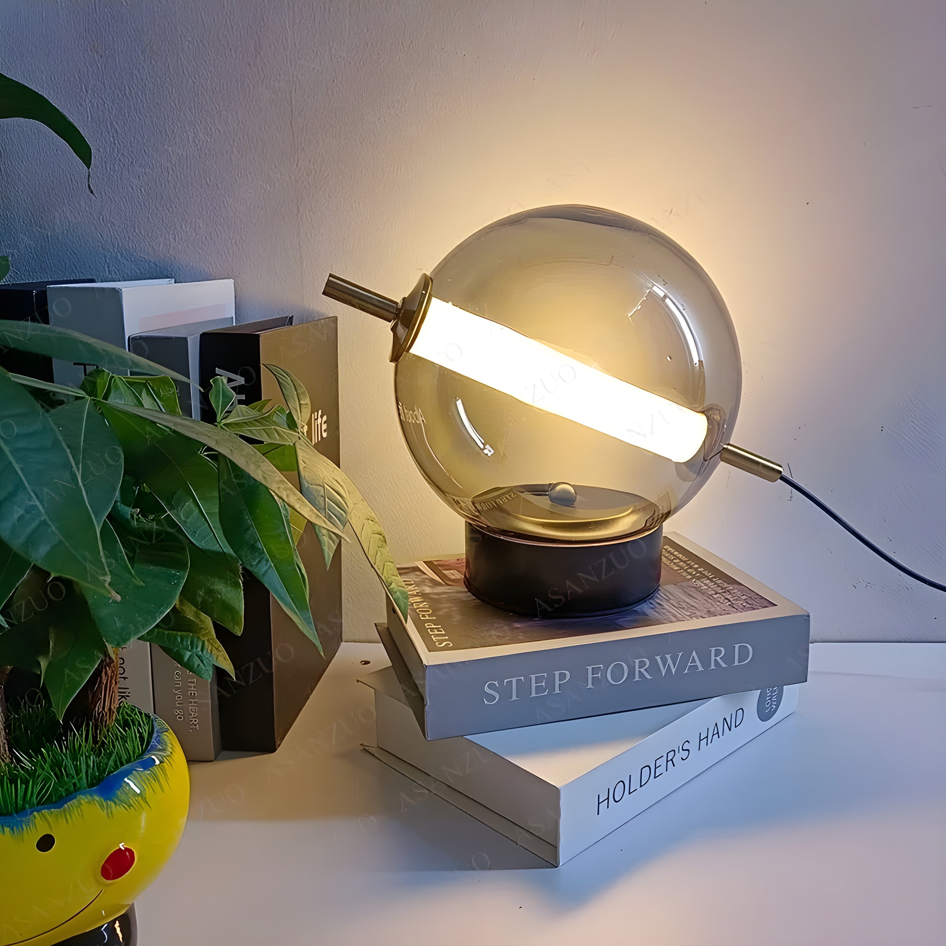 BrightSphere Lampa - Retro-Stil Rund Glaskula Lampa