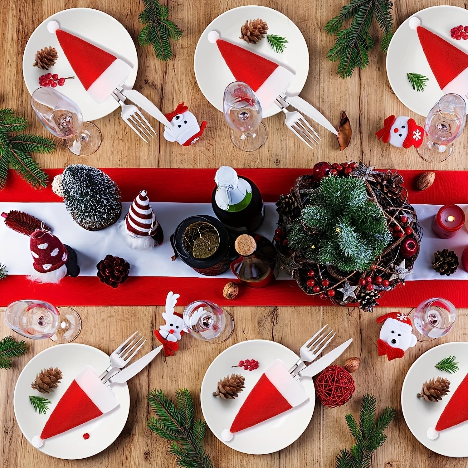 Jultomten Täcke Set – För ett Festligt Bord
