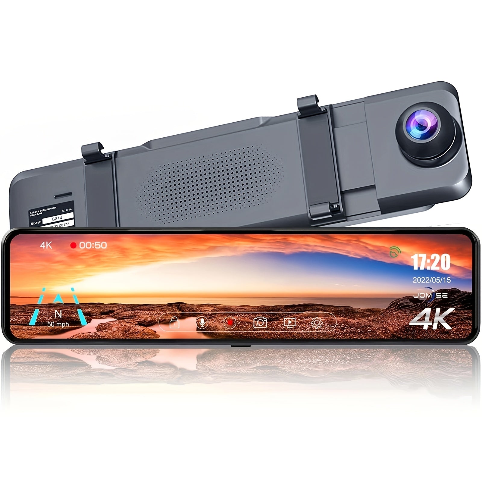 4K Dash Cam Främre & Bakre Inspelning