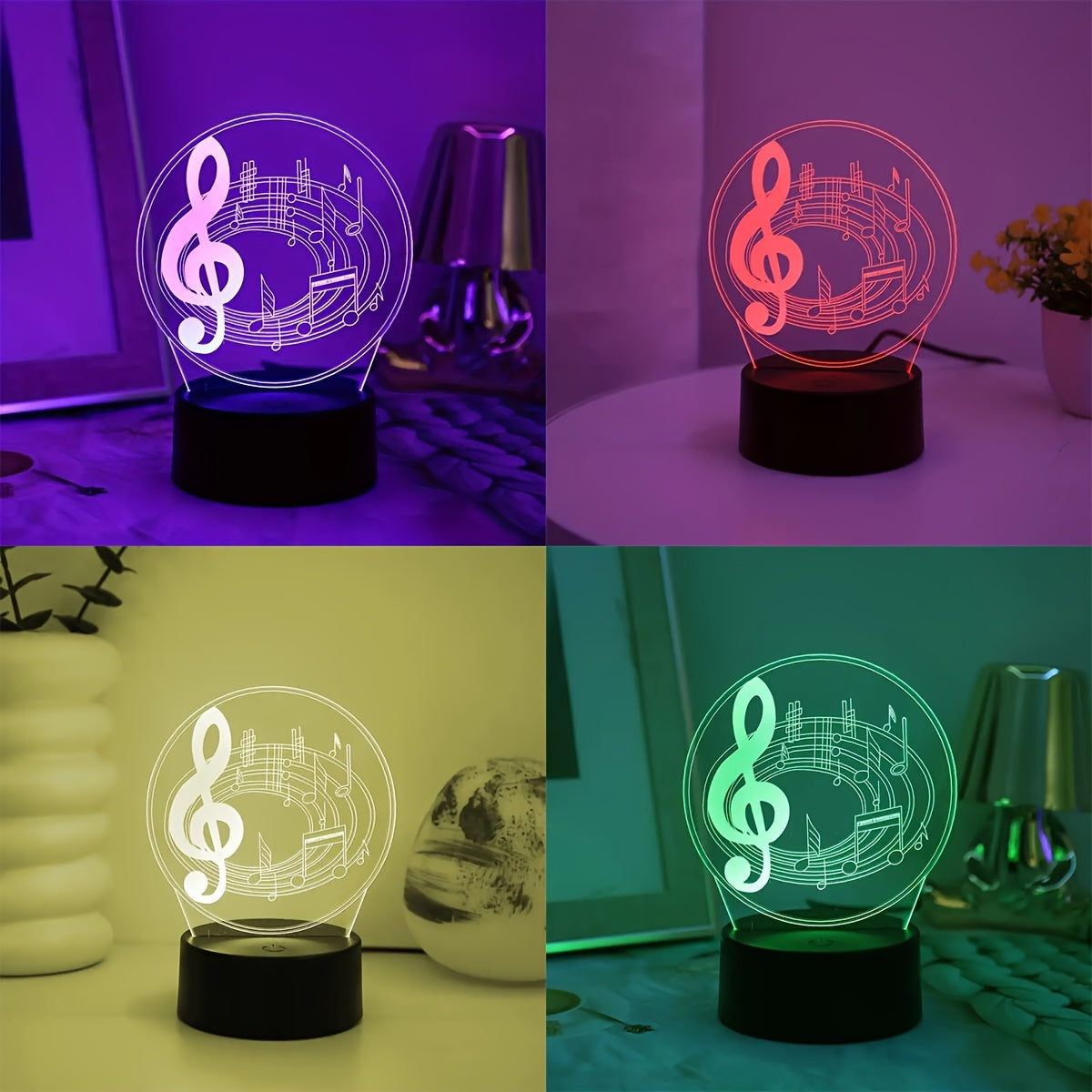 MuziekLjus - Modern Notlamp USB Bordlampa