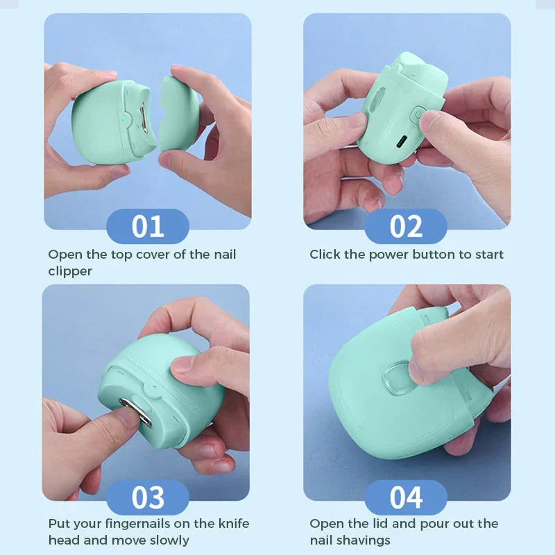 Elektrisk nagelklippare, automatisk nagelpolering trimning manicure