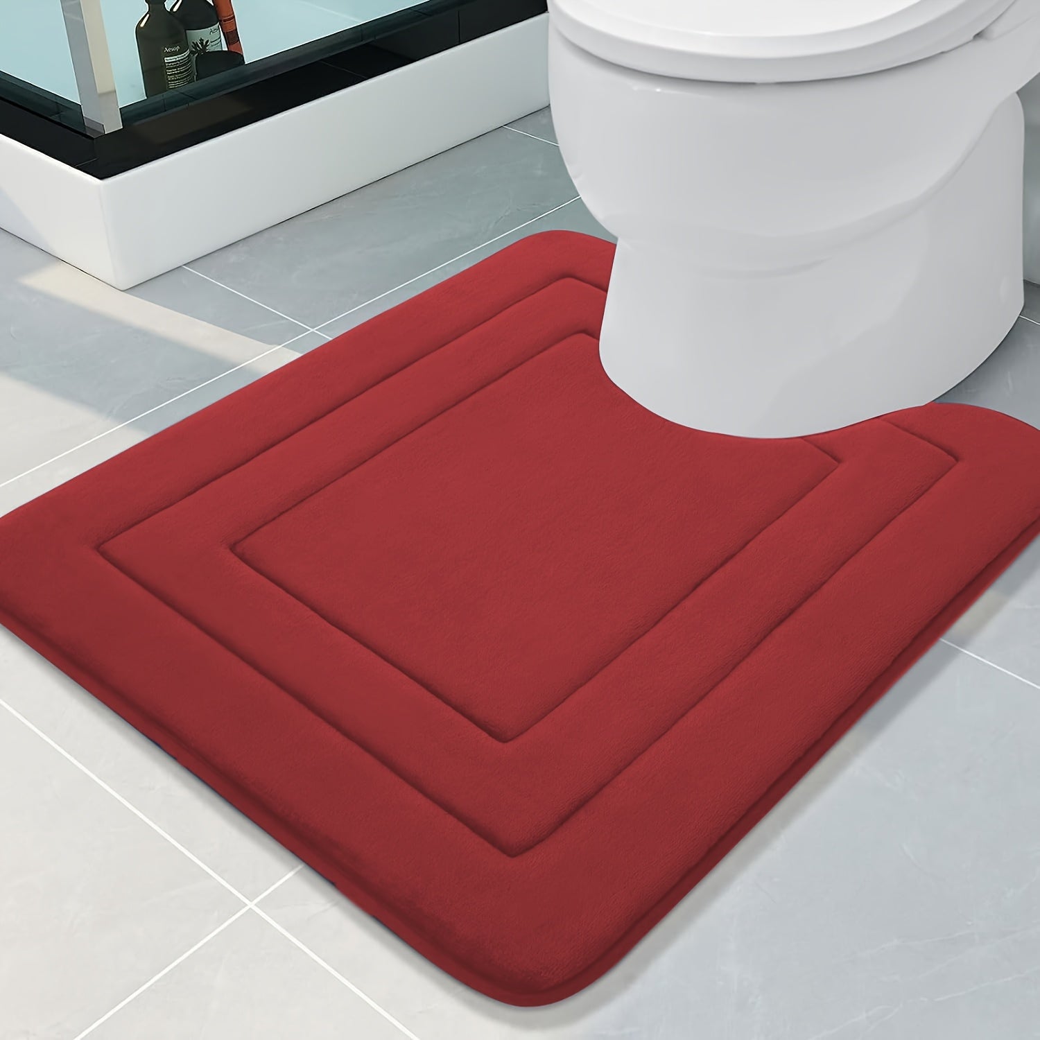 Badrug med minnesskumkuddar komfort