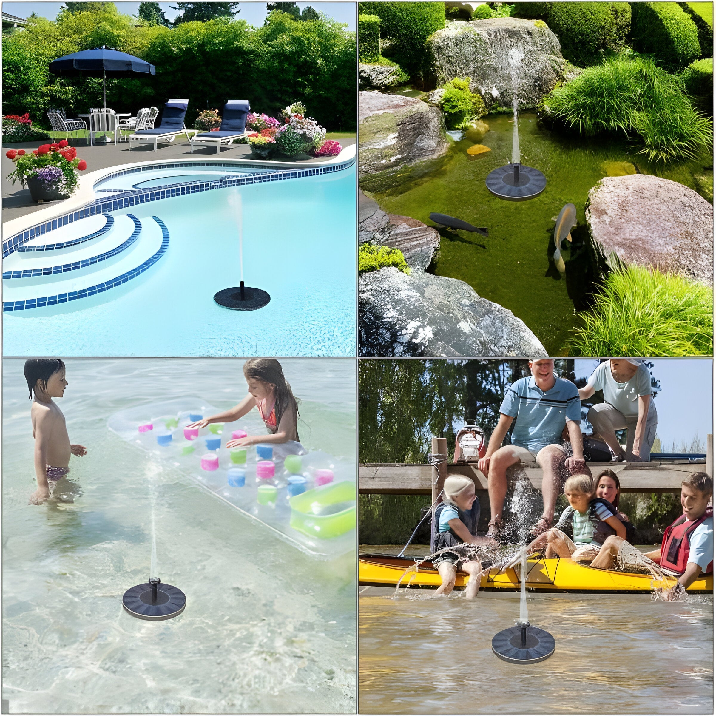 AquaBliss Rise - Solarspringbrunn för Utomhus