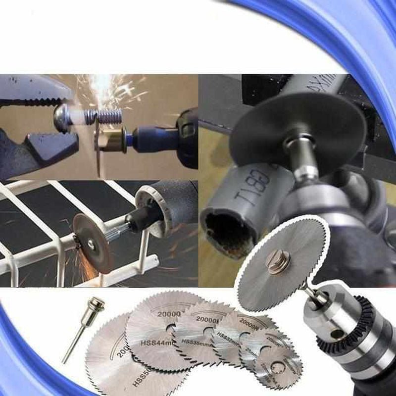 6-delat cirkelsågsblad-set - Hög hastighetsståls skivor för borrmaskiner | Trä, metall & plast