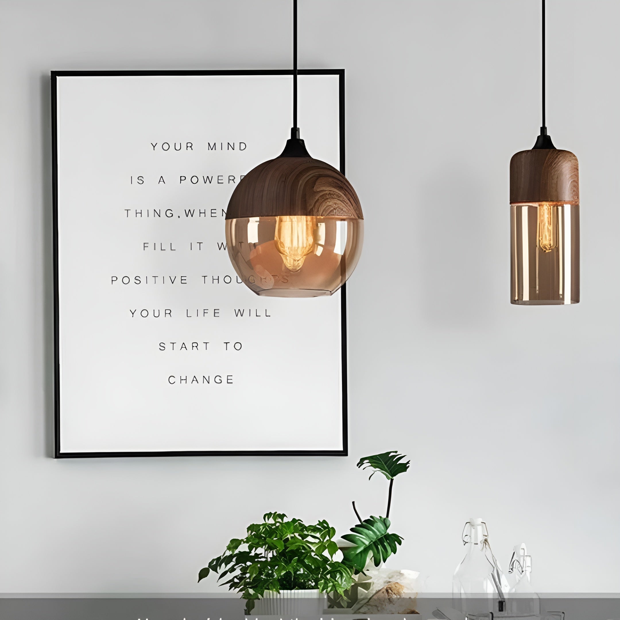 ModiGlass Light - Modern trädlampa i tonat glas