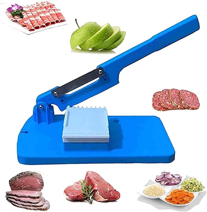 Manuell multifunktionell livsmedelsskärmaskin – Robust kött- och grönsaksskärare för frysta varor