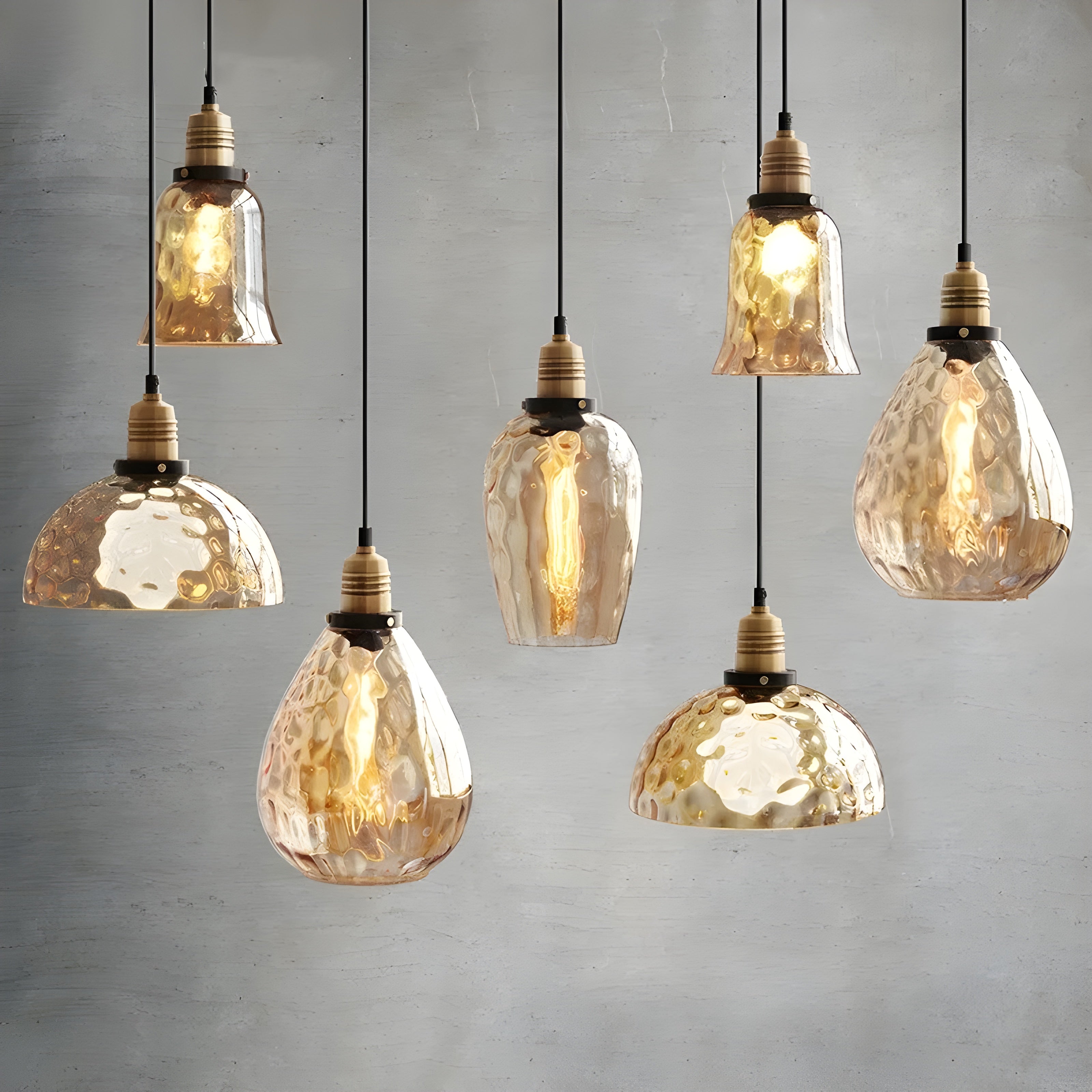 AmberLuxe Light – Industriell Loftstil LED Pendellampa