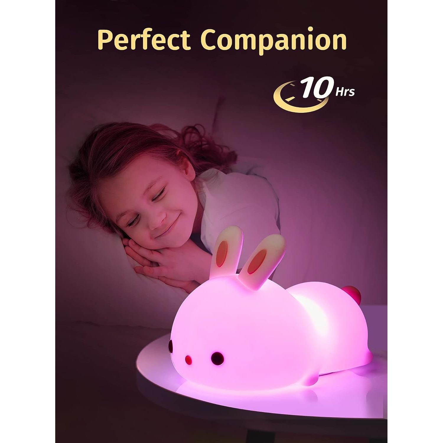 RabbitDream Lampa - Färgglad Touch Sensor Kanin LED Nattljus
