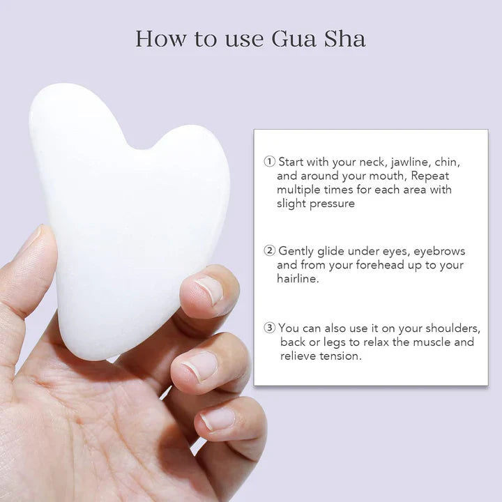 Instant Glow Gua Sha & Jade Roller Set | För strålande hud och naturlig avslappning