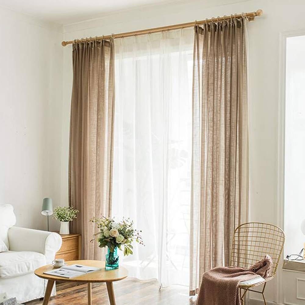 HikariVeil Gardiner - Japansk Stil Halvgenomskinliga Integritetsgardiner