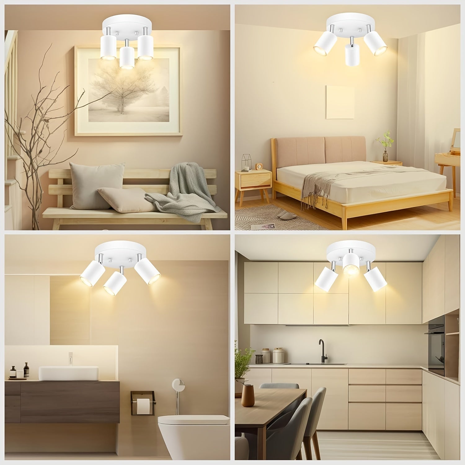 FlexiLight - 3-ljus Takspot med Vridbara Högar, GU10 Fäste