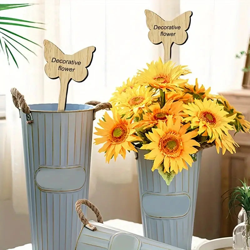 Trädsignalering i trä för trädgård och balkong – Åter skrivbara etiketter för örter och växter