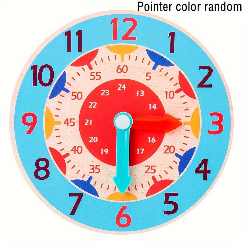 Trä Utbildningsklocka - Spelklocka för Barn för att Lära sig Tiden, Perfekt för Jul- och Halloweenpresenter