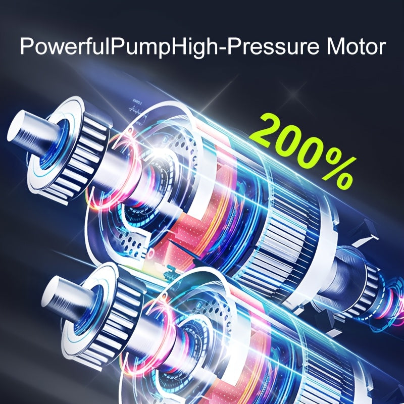 Carvallo Bärbar Luftkompressor | 150 PSI Effekt | LCD-Display & LED-Ljus | Trådlös