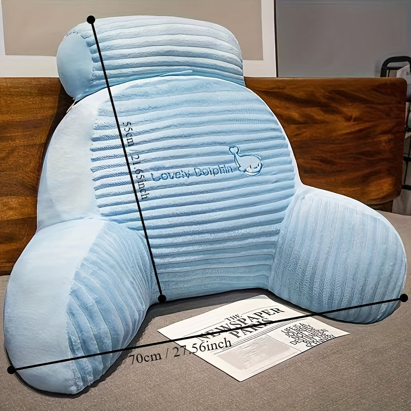 Plush Sängkudde med Ryggstöd - Mjuk Ländryggsstöd för Säng och Soffa, Fyra Säsonger