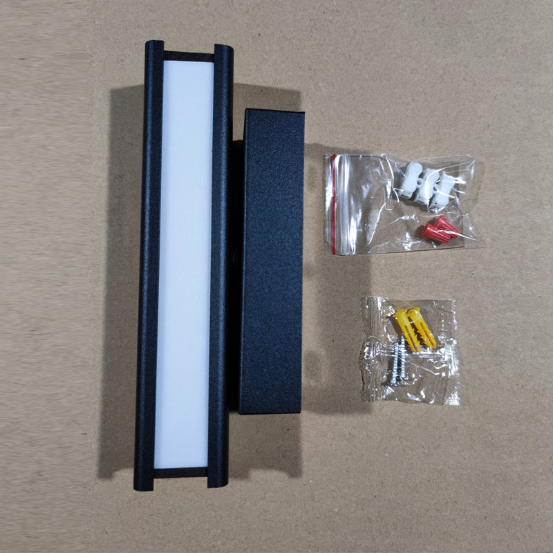 Aqsa Modern LED Vägglampa Inre Dimmbar Rektangulär Metall/Trä Vardagsrum