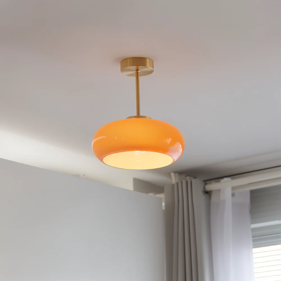 Flixar Elve | Gul taklampa i retrodesign