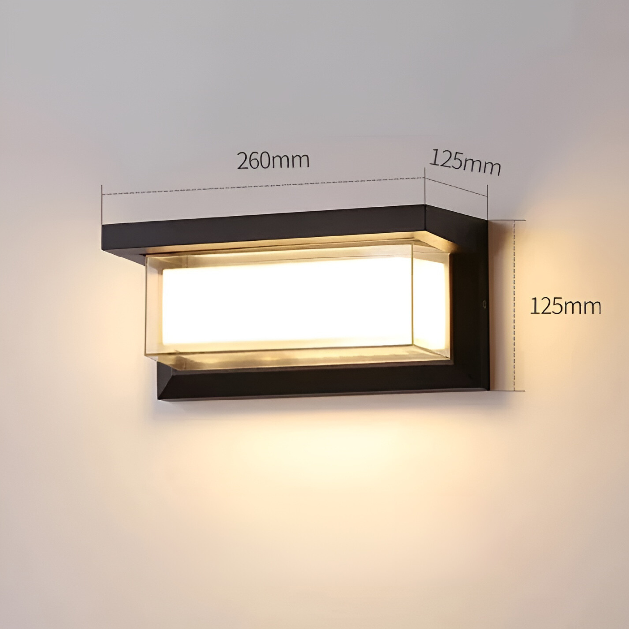 AquaSense Light - Vattentät LED-rörelsesensor-utomhusvägglampa