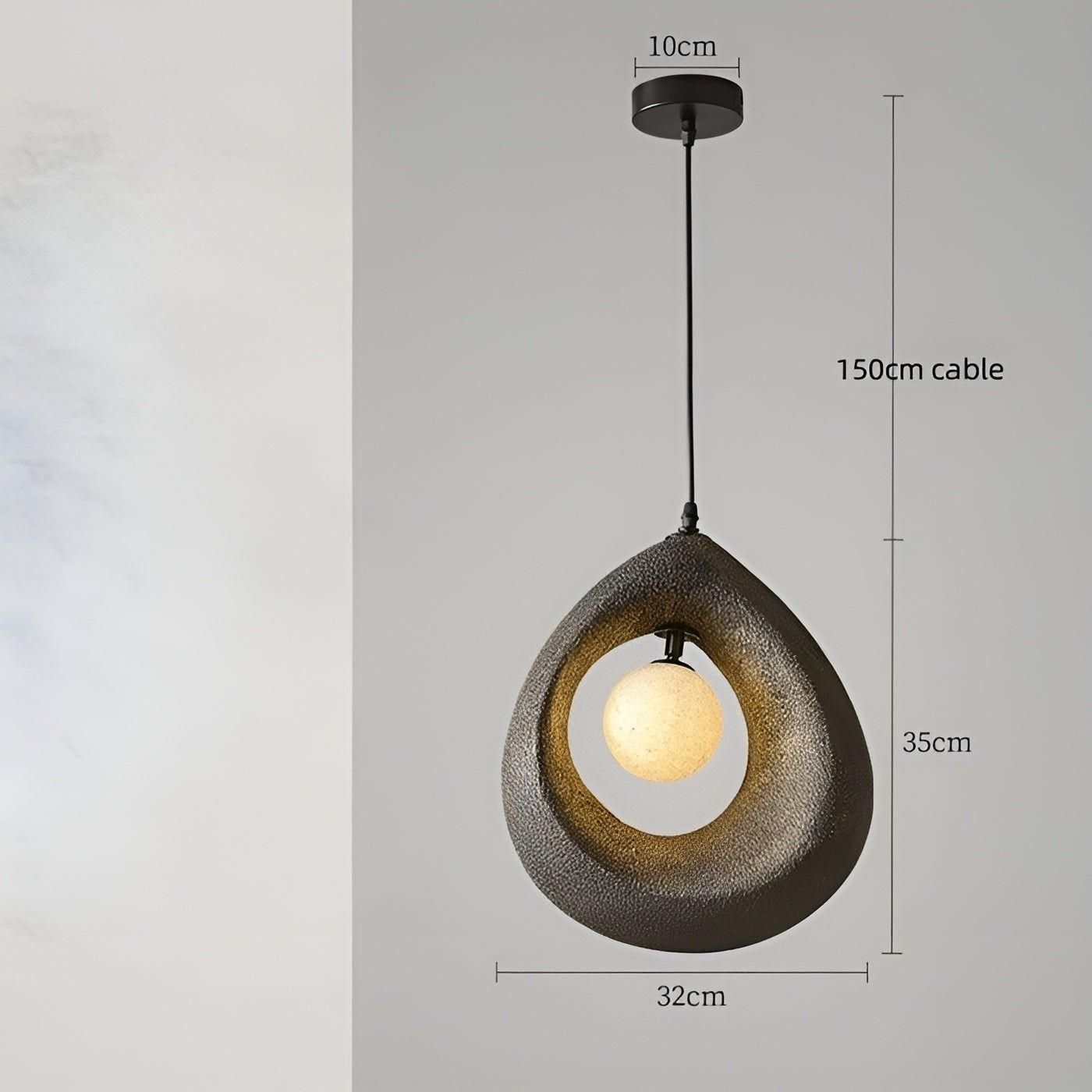 Pendellampa i Wabi-Sabi stil – Minimalistisk hängande lampa för vardagsrum och matplats