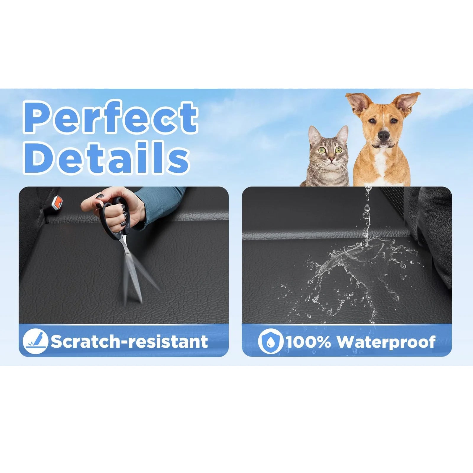 Hård botten bilsäteöverdrag för hundar