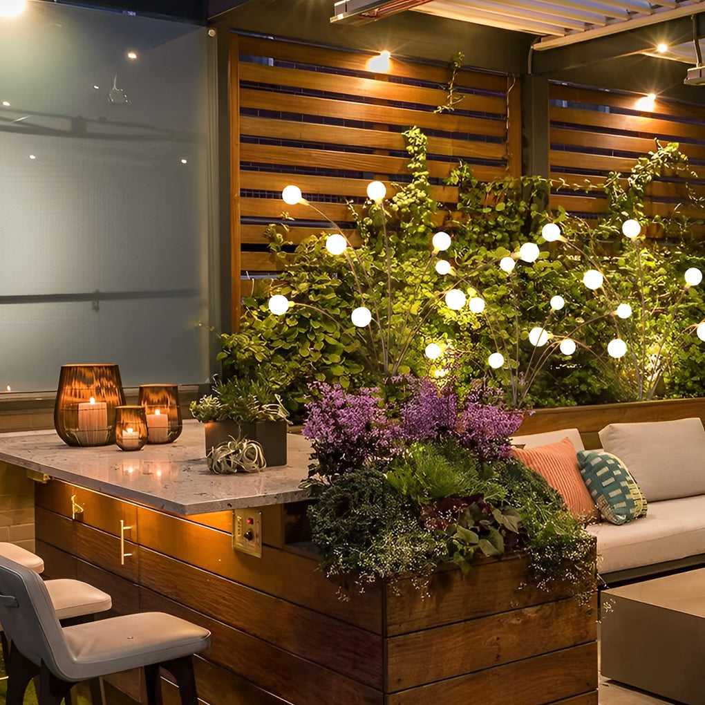 Solarlampor för trädgården Vattentäta LED Ljusstake