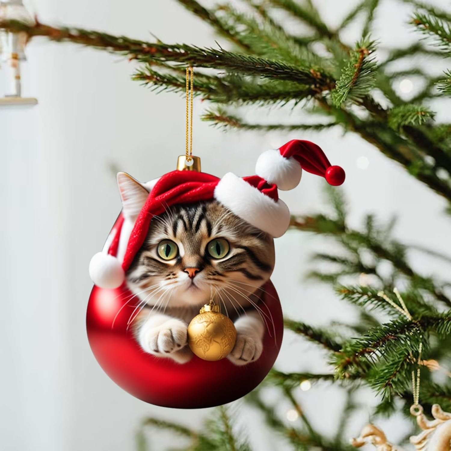 Katt Julprydnad - Söt Festlig Träd Dekoration