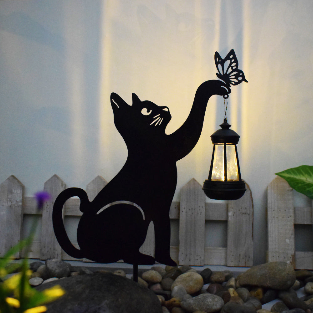 Katt Solar Trädgårdslampa med Hängande Lampa – Dekorativ Utomhus LED