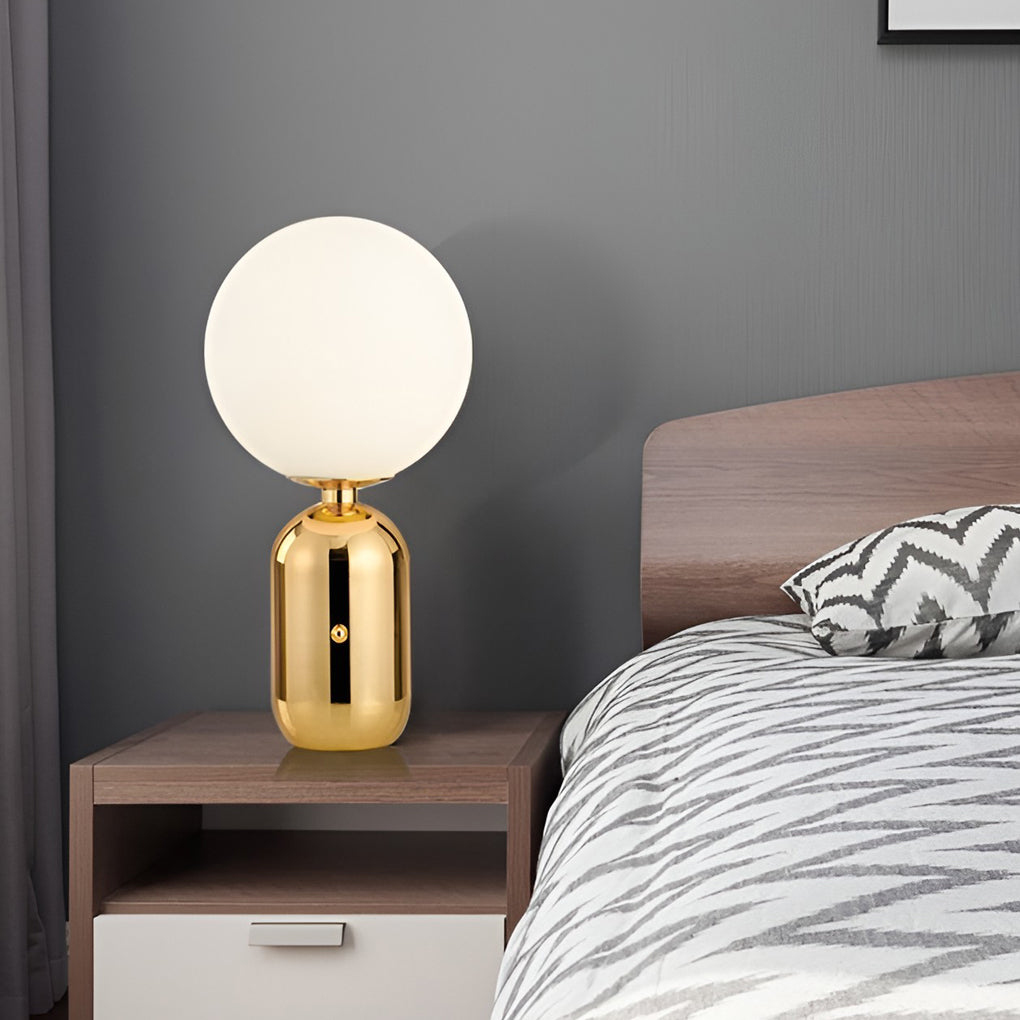 1-Ljus Handblåst Aballs Bordslampa Elektropläterad Nordisk