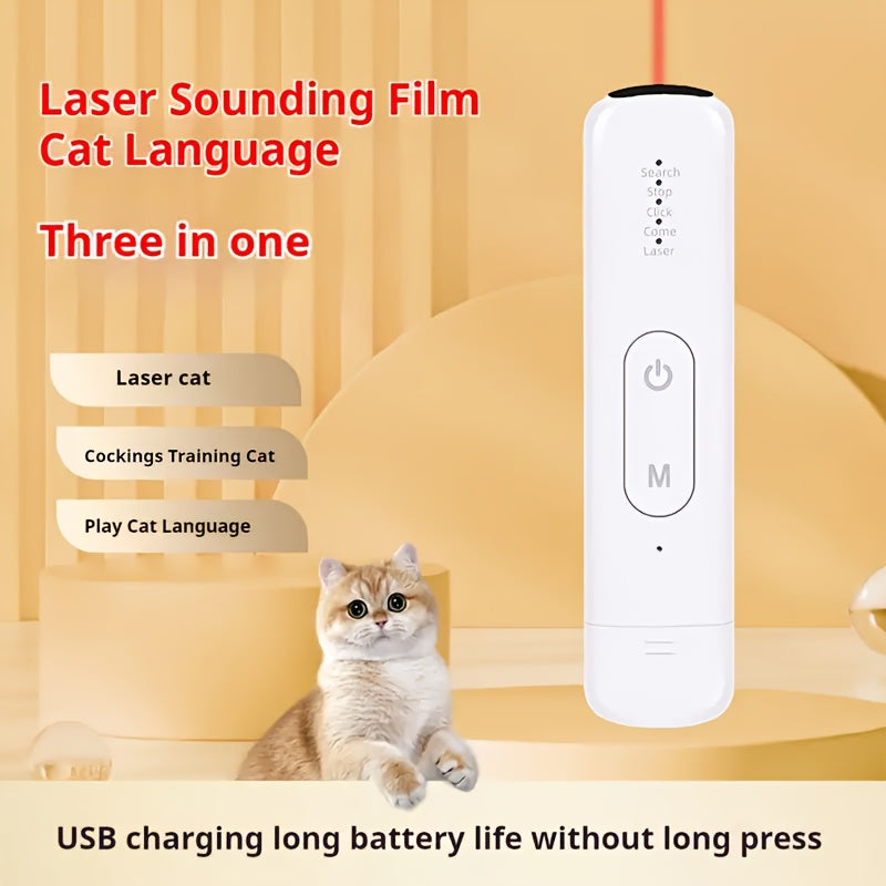 Katt Laser Leksak Uppladdningsbar Interaktiv Husdjur Teaser