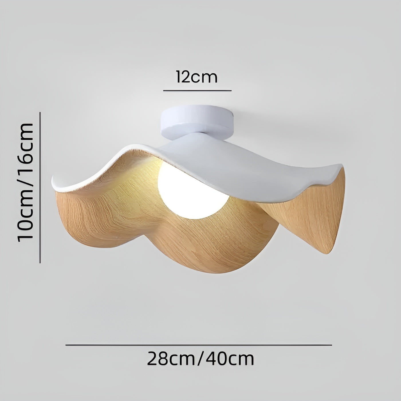 PetalBeam Light – Nordisk Lotusblad Trä Taklampa