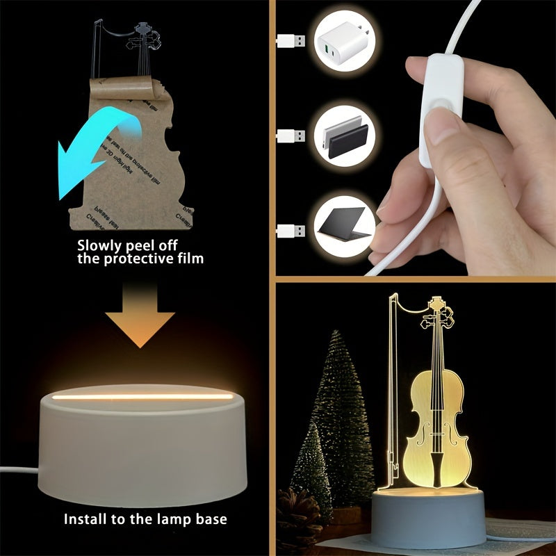 MusikLampa - 3D Illusion Cello LED Bordslampa