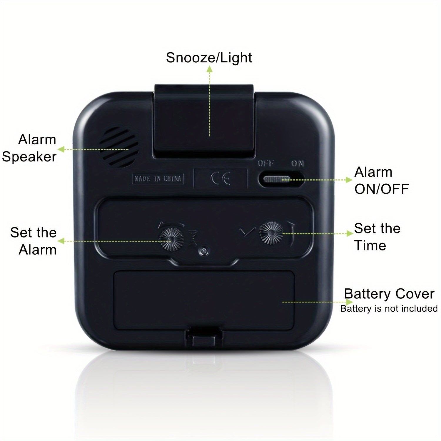 Tidslös Resa Klassisk Fyrkantig Resa Väckarklocka Snooze