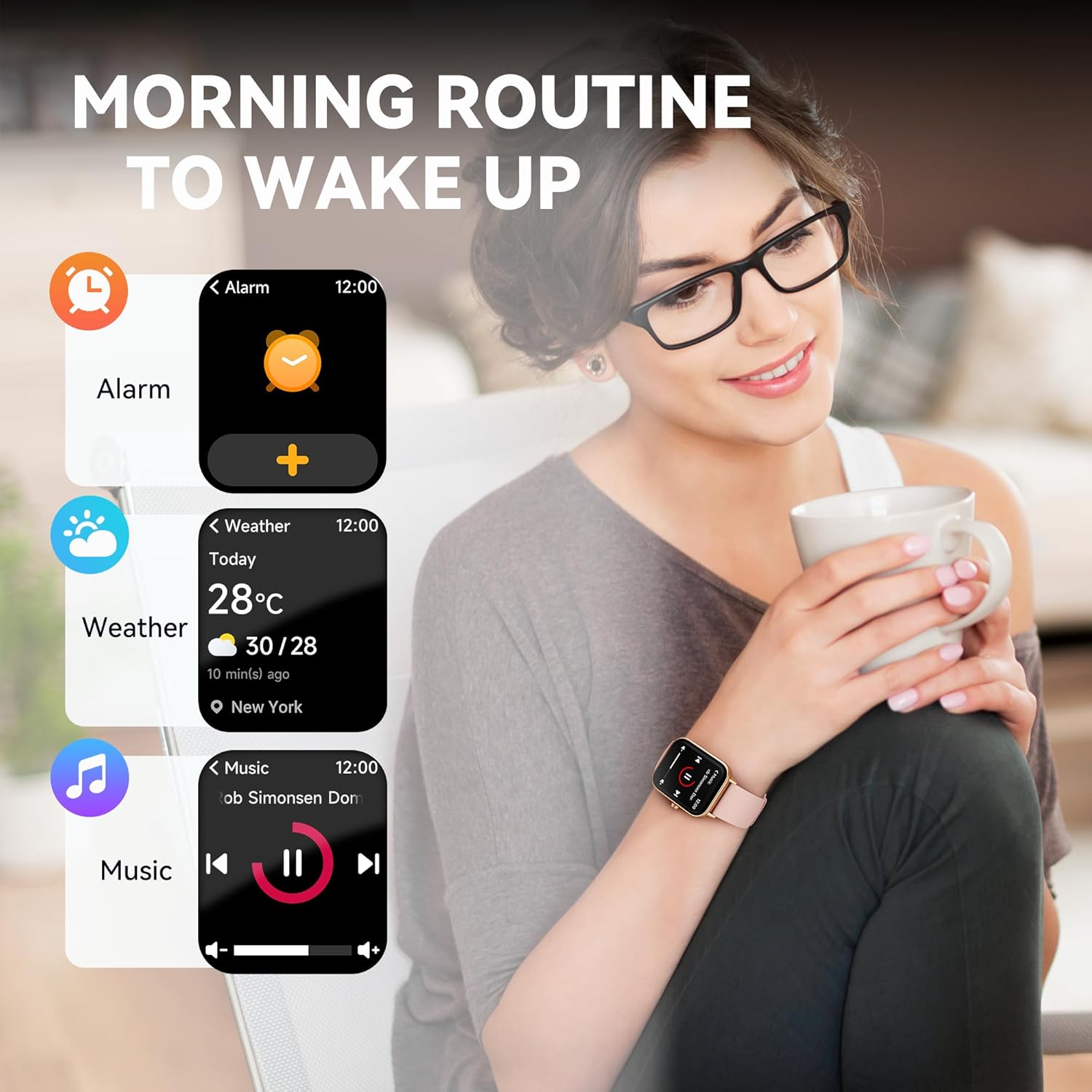 Smartklocka med glukos- och hälsövervakning