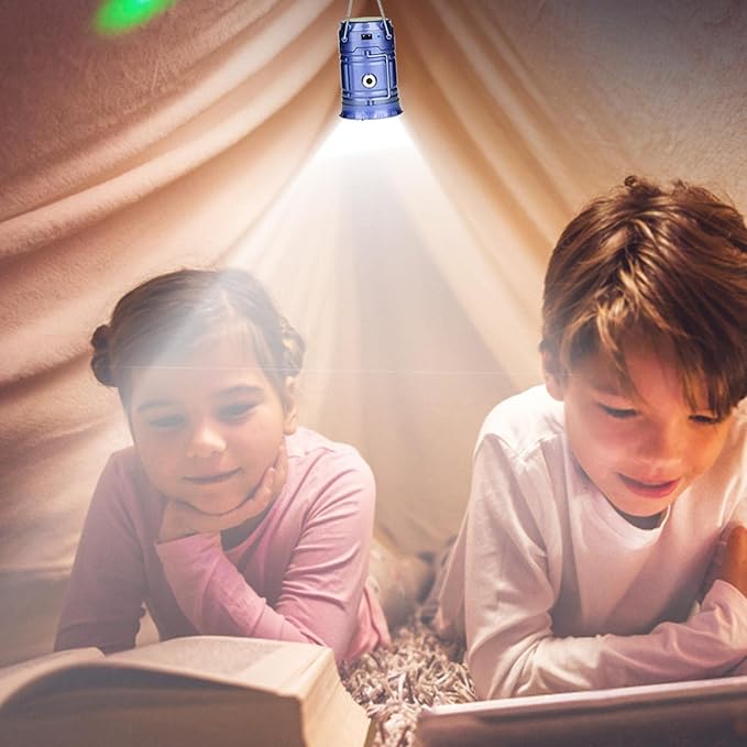 Solarlampa för camping med USB-laddning – Bärbar LED-lampa för utomhusaktiviteter och nödsituationer