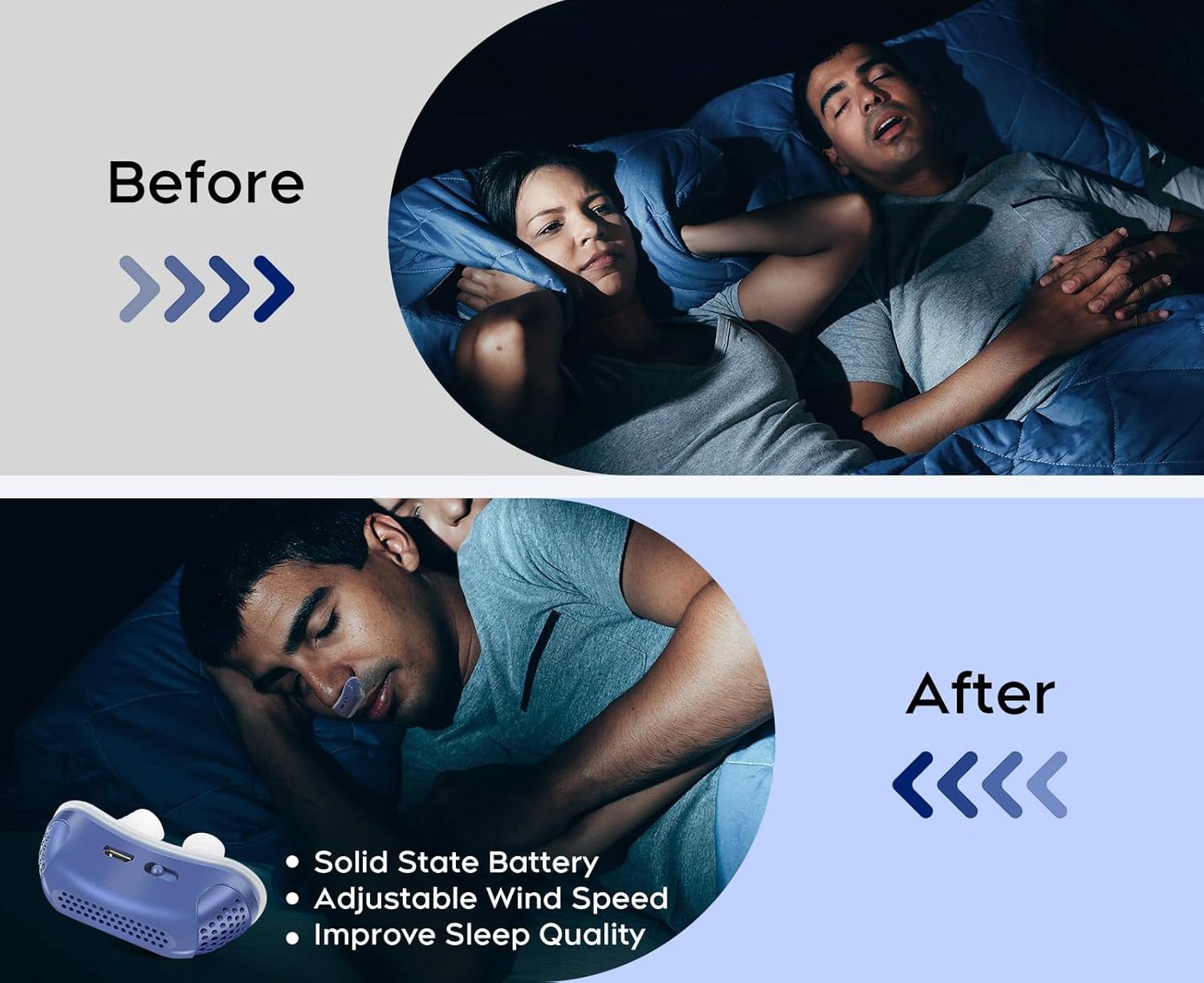 Anti Snoring Device Rechargeable Nasal CPAP Hjälp