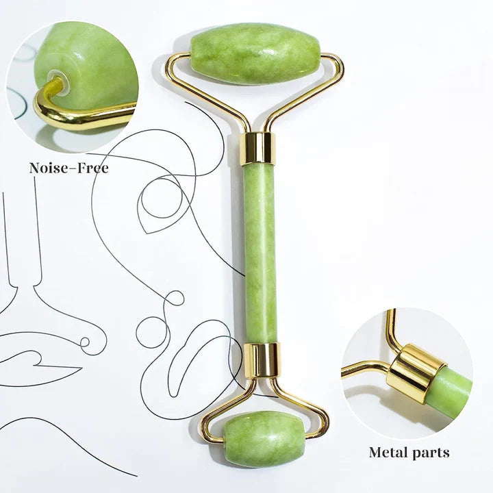Instant Glow Gua Sha & Jade Roller Set | För strålande hud och naturlig avslappning