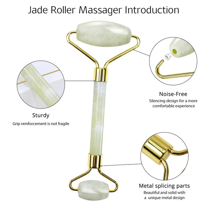 Instant Glow Gua Sha & Jade Roller Set | För strålande hud och naturlig avslappning