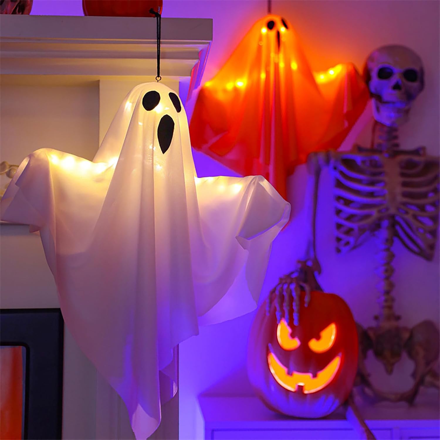 Halloween-lamps Hanging Fabric Ghost Decorations