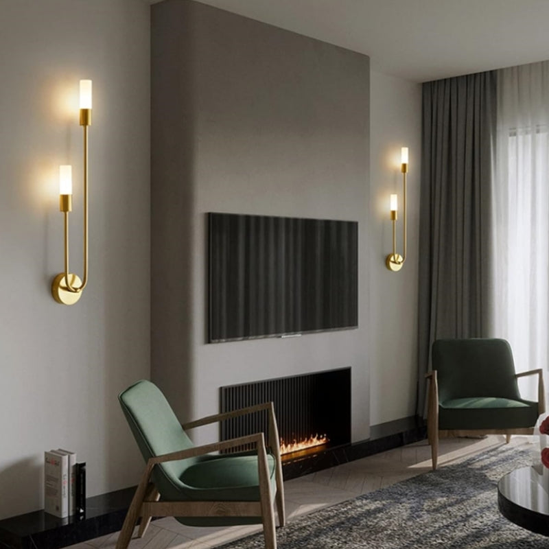 Vägglampa Guld LED Modern Sänglampa